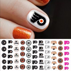 💌BO/GO$6 🏒 Philadelphia Flyers Water Transfer Nail Decals NHL